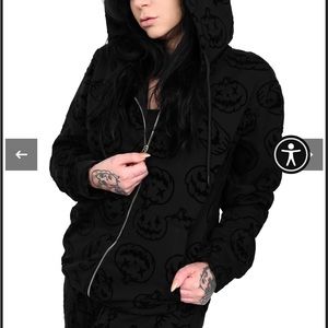 NWT Foxblood Halloween Forever Zip Up Hoodie